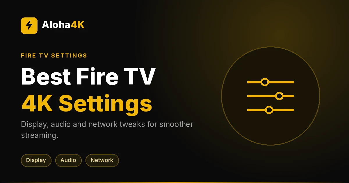 Fire TV Stick 4K settings menu on a large TV showing display and audio options